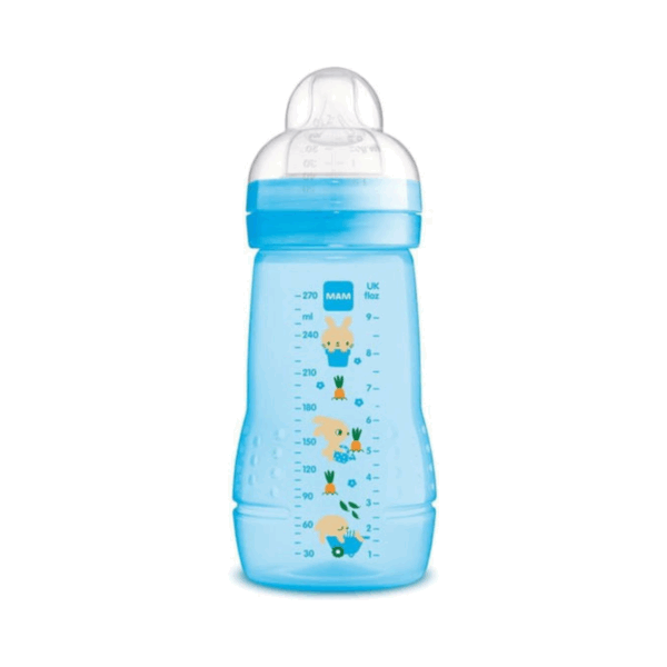 Mam Πλαστικό Μπιμπερό Easy Active Κατά των Κολικών με Θηλή Σιλικόνης 270ml για 2+ μηνών