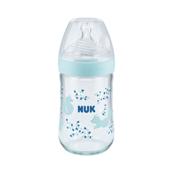 NUK Nature Sense Γυάλινο Μπιμπερό 240ml – Fox, 0-6 μηνών, M