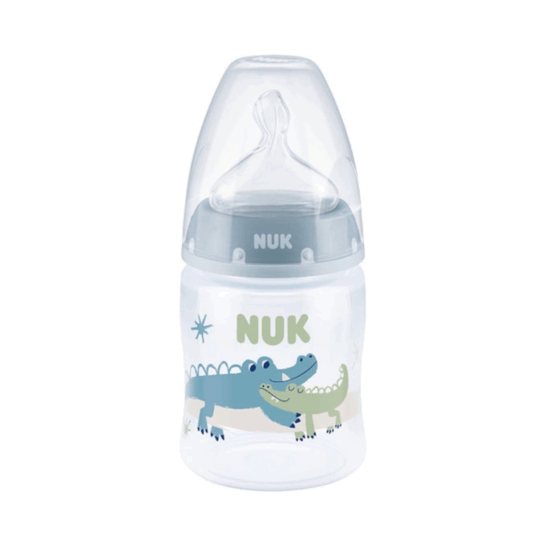 Nuk First Choice+ Μπιμπερό Θηλή Σιλικόνης Δείκτη Ελέγχου Θερμοκρασίας 0-6m 150ml Crocodile