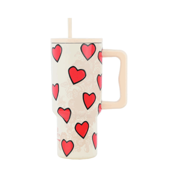 Estia Θερμός Straw Tumbler XL Save The Aegean 900ml Tender Lace