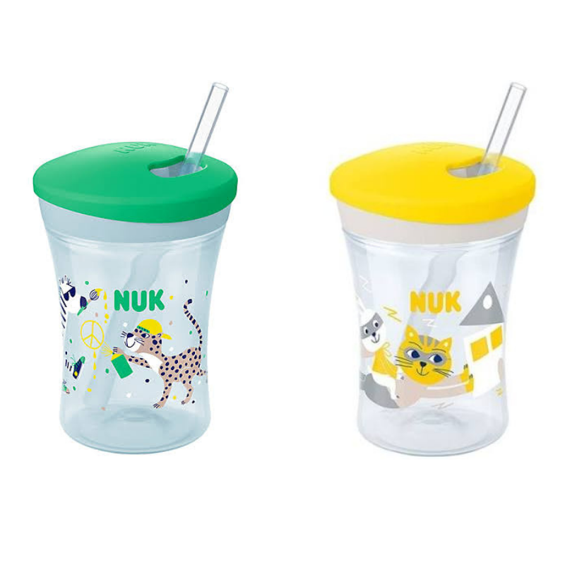 Nuk Παιδικό Ποτηράκι "Action Cup" από Πλαστικό Ροζ 230ml για 12m+