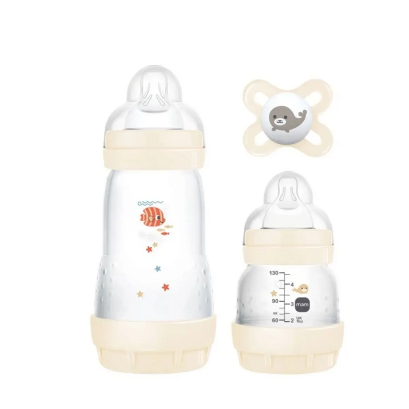 Mam Σετ Πλαστικά Μπιμπερό Easy Start Κατά των Κολικών με Θηλή Σιλικόνης για 0+ μηνών