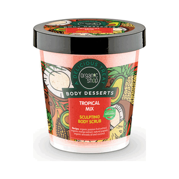 Organic Shop Body Dessers Scrub Σώματος Tropical Mix Scrub 450ml
