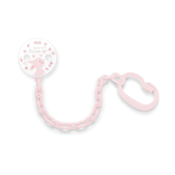 Nuk Αλυσίδα Πιπίλας Baby Rose από Πλαστικό Rabbit Rose