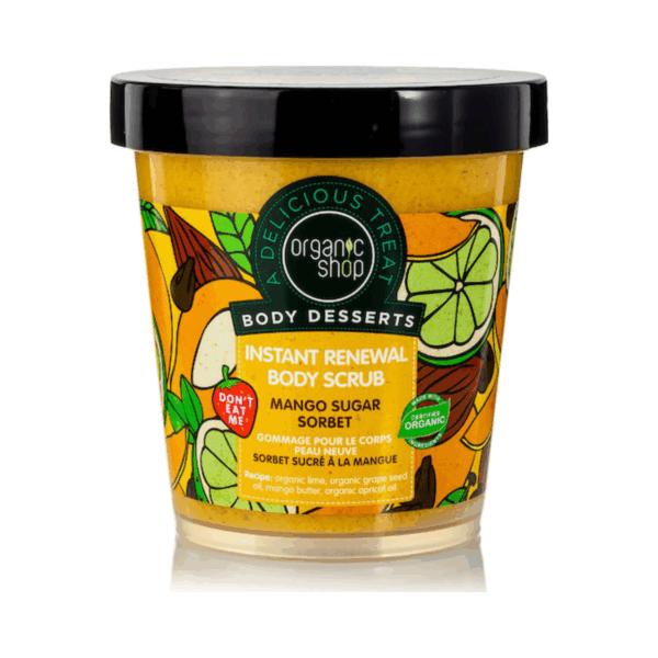 Organic Shop Body Desserts Scrub Σώματος Mango Sugar Sorbet 450ml