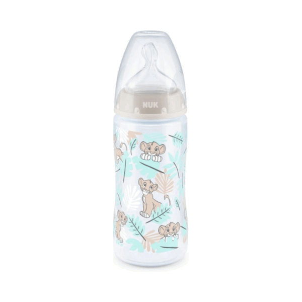 Nuk Πλαστικό Μπιμπερό First Choice Plus με Θηλή Σιλικόνης 300ml για 6-18 μηνών Lion King