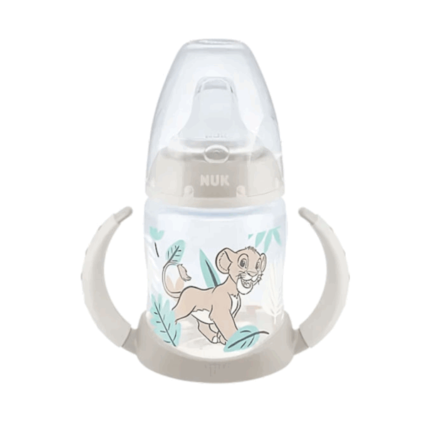 Nuk Εκπαιδευτικό Μπιμπερό με Λαβές First Choice 6m+ The Lion King 150ml
