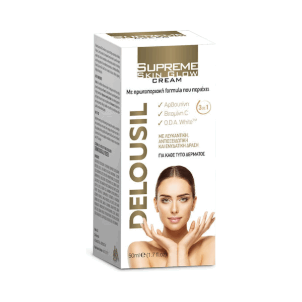 Delousil Supreme Skin Glow 24ωρη Ενυδατική Κρέμα Προσώπου Ημέρας με Βιταμίνη C 50ml