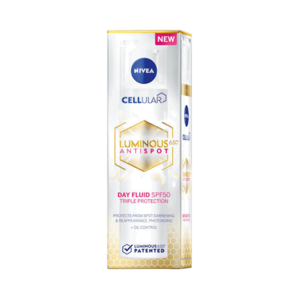 Nivea Cellular Luminous 630 Anti Spot Λεπτόρρευστη Κρέμα Προσώπου Ημέρας με SPF50 Ενυδάτωση & Ατέλειες με Υαλουρονικό Οξύ 40ml - Image 2