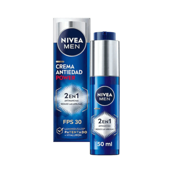 Nivea Αντιγηραντική Ανδρική Κρέμα Προσώπου Ημέρας με SPF30 & Υαλουρονικό Οξύ 50ml - Image 2