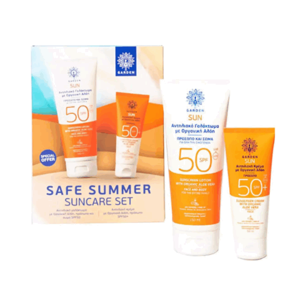 Garden Of Panthenols Safe Summer Suncare Set Αντηλιακό Γαλάκτωμα Προσώπου Σώματος 150ml + Αντηλιακό Προσώπου 50ml - Image 2