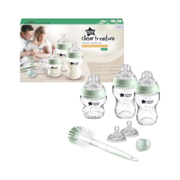 Tommee Tippee Σετ Γυάλινα Μπιμπερό Κατά των Κολικών με Θηλή Σιλικόνης για 0+ μηνών Πράσινο 150ml 7τμχ - Image 2