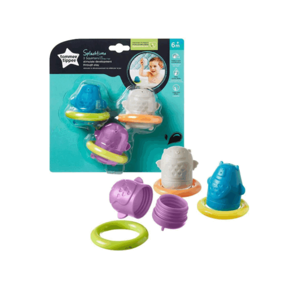 Tommee Tippee Splashtime Squirtee Bath Floats Μπουγελόφατσες για 6+ Μηνών 3τμχ - Image 2