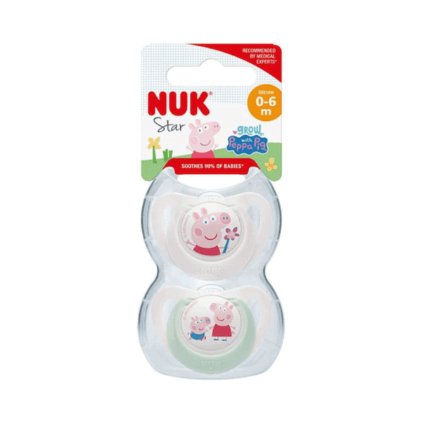 Nuk Πιπίλες Σιλικόνης με Θήκη Peppa Pig Star για 0-36 μηνών 2τμχ - Image 2