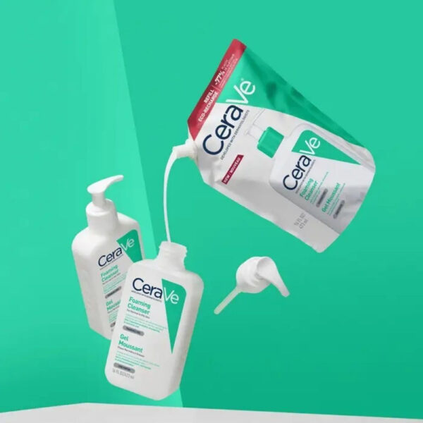 CeraVe Foaming Cleanser Refill Gel Καθαρισμού Προσώπου 473ml - Image 7