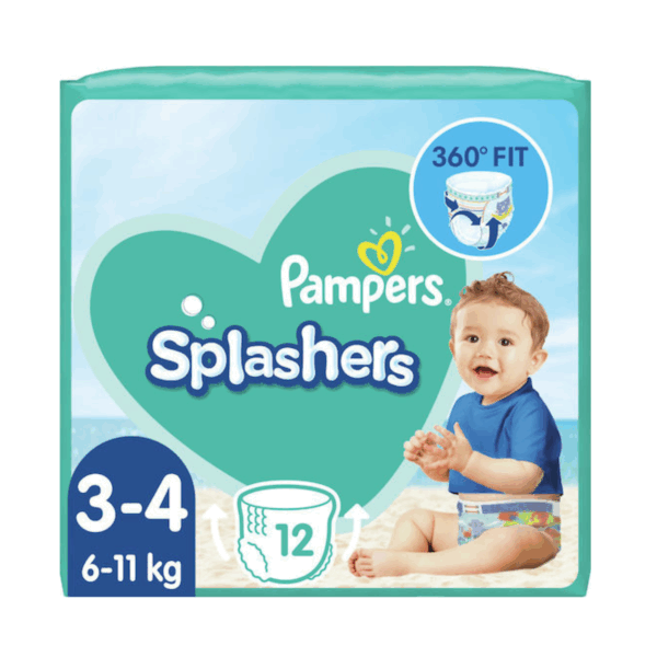 Pampers Splashers Πάνες Μαγιό No. 3-4 για 6-11kg 12τμχ - Image 3