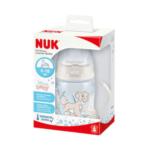 Nuk Εκπαιδευτικό Μπιμπερό με Λαβές First Choice 6m+ The Lion King 150ml - Image 3