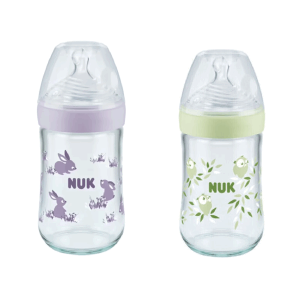 NUK Nature Sense Γυάλινο Μπιμπερό 240ml – Fox, 0-6 μηνών, M