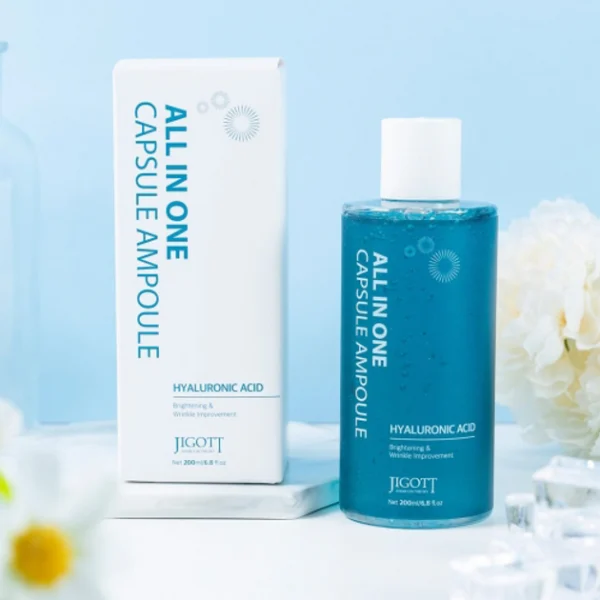Jigott All In One Capsule Ενυδατικό Serum Προσώπου  Υαλουρονικό Οξύ για Λάμψη 200ml - Image 3