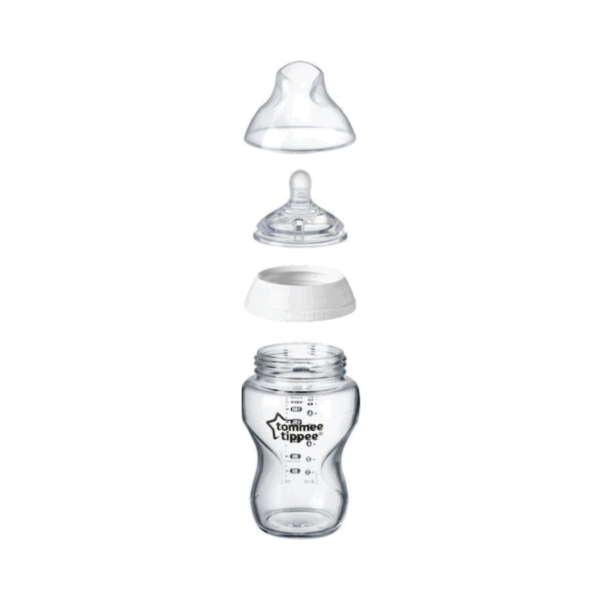 Tommee Tippee Σετ Γυάλινα Μπιμπερό Κατά των Κολικών με Θηλή Σιλικόνης για 0+ μηνών Πράσινο 150ml 7τμχ - Image 4