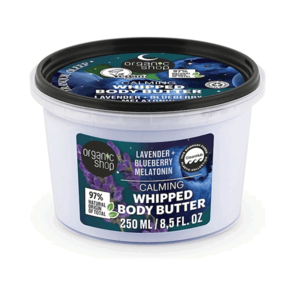 Organic Shop Dreamy Night Βούτυρο Σώματος Calming με Λεβάντα, Blueberry & Μελατονίνη 250ml