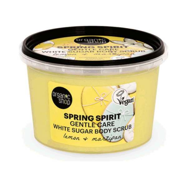 Organic Shop Spring Spirit Scrub Σώματος με Λευκή Ζάχαρη, 250ml