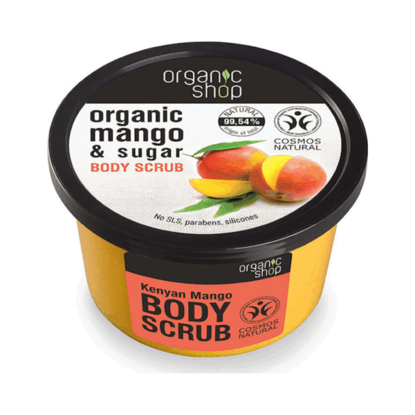Organic Shop Scrub σώματος ανανέωσης, Μάνγκο & Ζάχαρη, 250ml