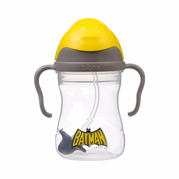B.Box Παιδικό Ποτηράκι Sippy Cup Batman από Πλαστικό Γκρι 240ml