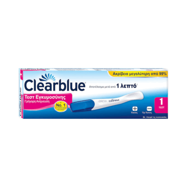 Clearblue Rapid Detection 1τμχ Τεστ Εγκυμοσύνης Γρήγορης Ανίχνευσης μετά από 1 Λεπτό