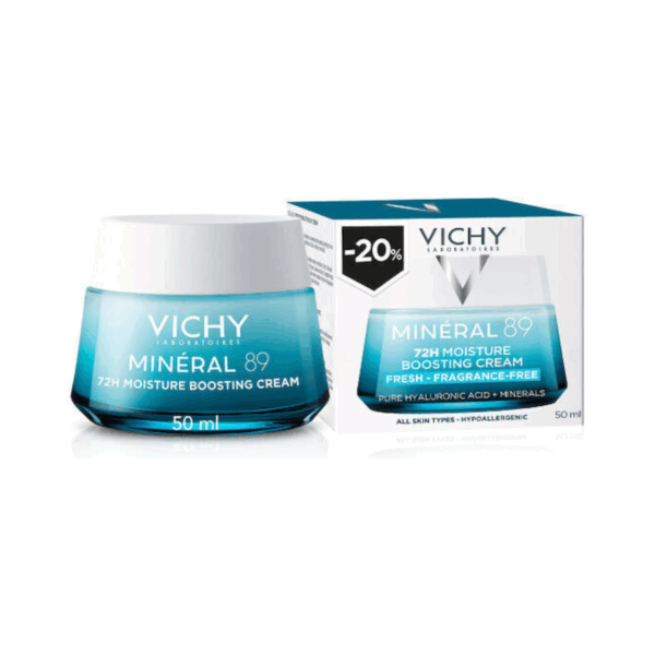 Vichy Mineral 89 72ωρη Ενυδατική Κρέμα Προσώπου Ημέρας με Υαλουρονικό Οξύ & Νιασιναμίδη 50ml