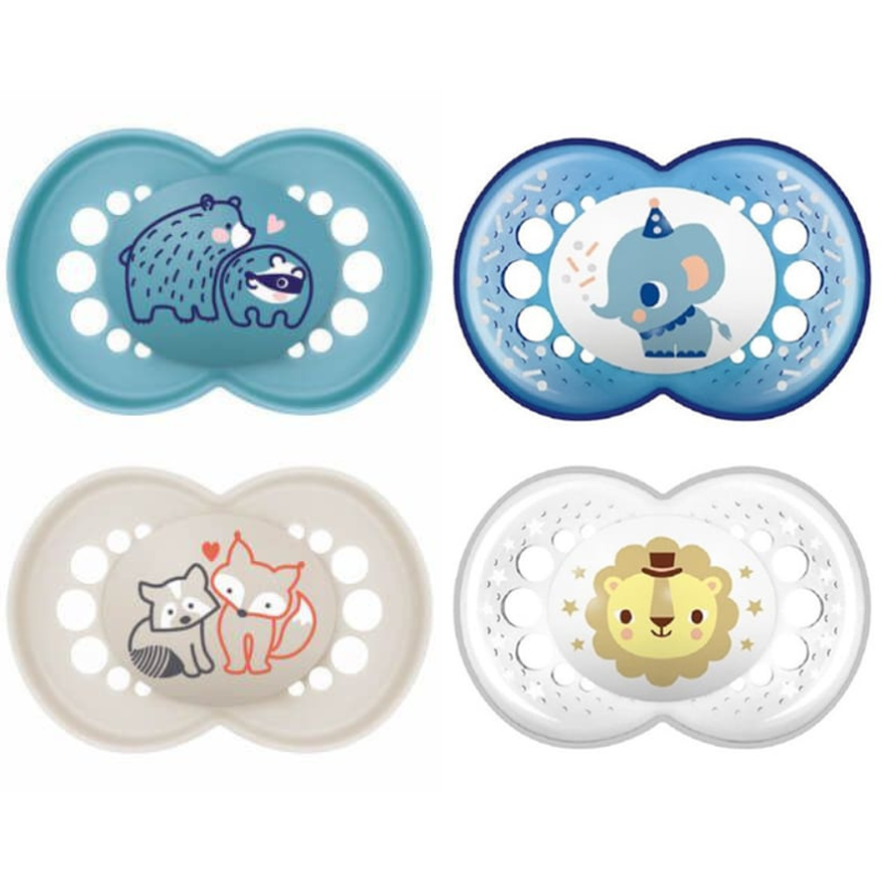 Mam Ορθοδοντικές Πιπίλες Σιλικόνης Original 16+ μηνών με Θήκη