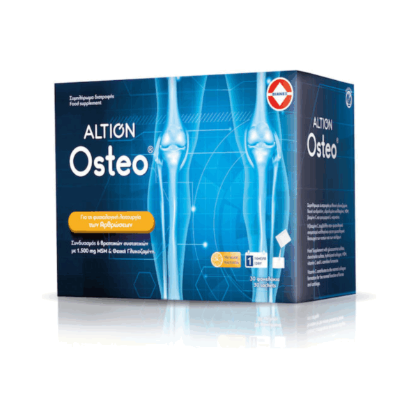 Altion Osteo Συμπλήρωμα για την Υγεία Αρθρώσεων & Οστών 30 φακελίσκοι Πορτοκάλι