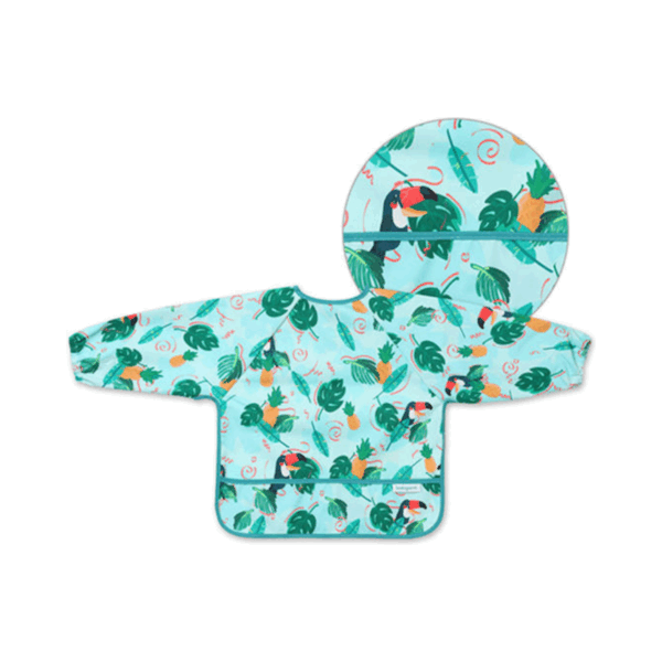 BabyOno: Αδιάβροχη σαλιάρα με μακρύ μανίκι 6m+ - Toucans