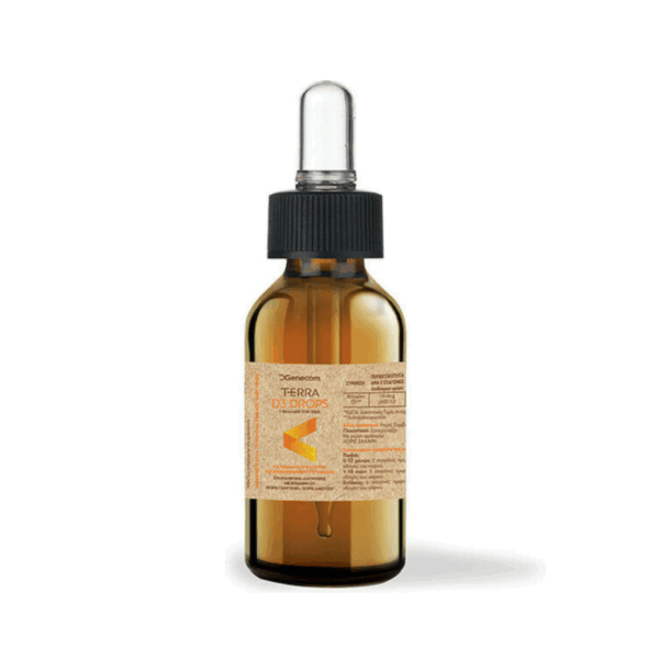 Genecom Terra D3 Drops Βιταμίνη για Ενίσχυση του Ανοσοποιητικού & την Υγεία των Οστών 400iu 30ml - Image 2