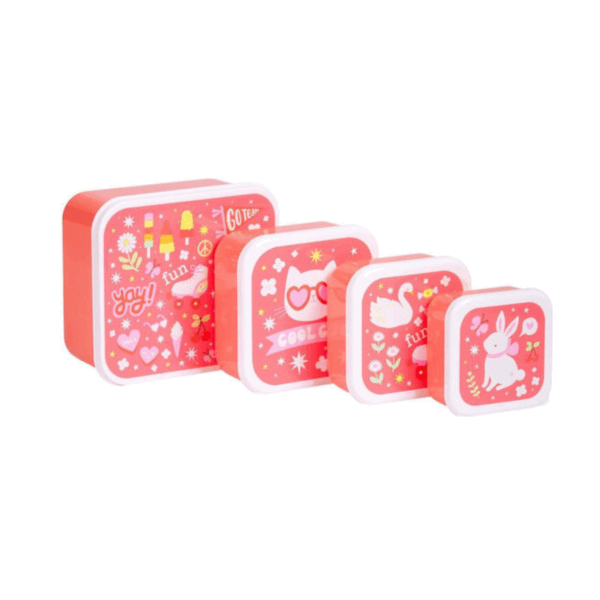 A little lovely company: Σετ 4 δοχεία φαγητού Lunch & Snack Box - Fun - Image 2