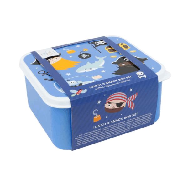 A little lovely company: Σετ 4 δοχεία φαγητού Lunch & Snack Box -Pirates - Image 2
