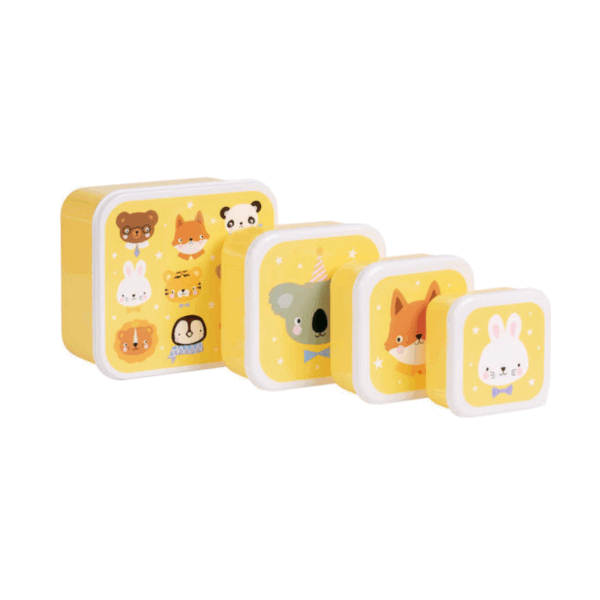 A little lovely company: Σετ 4 δοχεία φαγητού Lunch & Snack Box -Animal Friends - Image 3