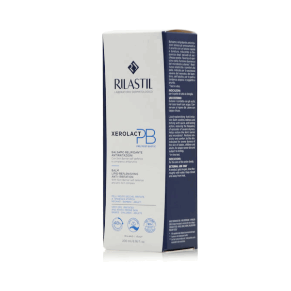 Rilastil Xerolact Pb Balm Ενυδατικό Balm Σώματος για Ατοπικές Επιδερμίδες 200ml - Image 2