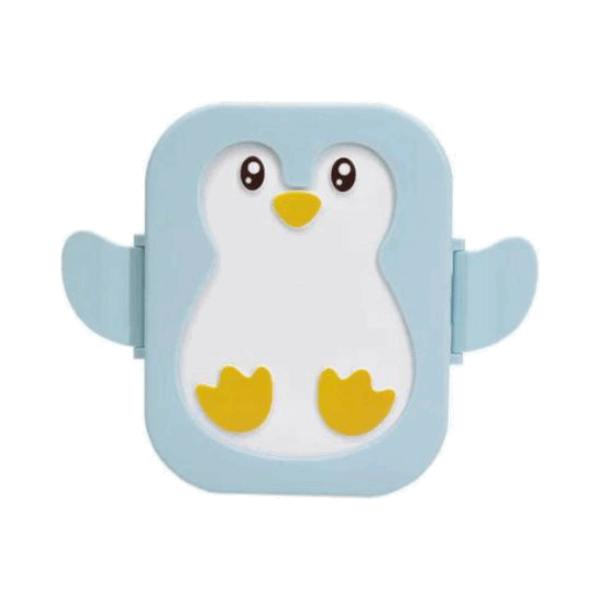 Yuko.B Penguin Πλαστικό Παιδικό Δοχείο Φαγητού Blue