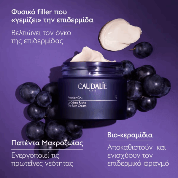 Caudalie Premier Cru La Creme Refill Rich Κρέμα Προσώπου για Ενυδάτωση, Αντιγήρανση & Σύσφιξη με Υαλουρονικό Οξύ & Ceramides 50ml - Image 6