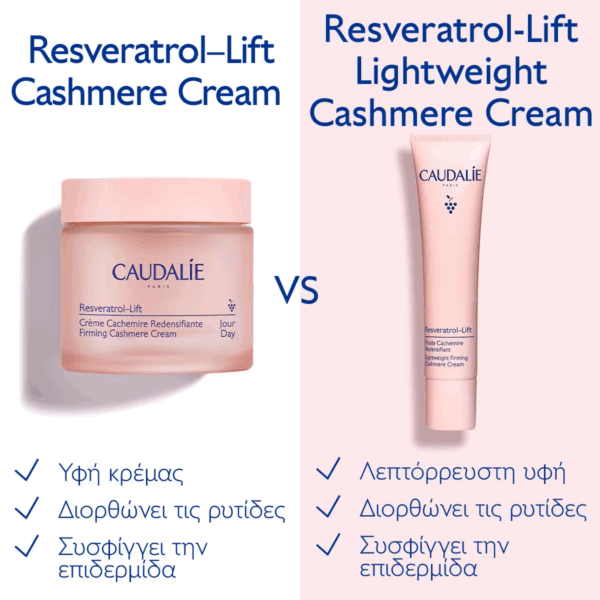 Caudalie Resveratrol Lift Αντιγηραντική & Συσφικτική Κρέμα Προσώπου με Υαλουρονικό Οξύ & Κολλαγόνο 40ml - Image 6