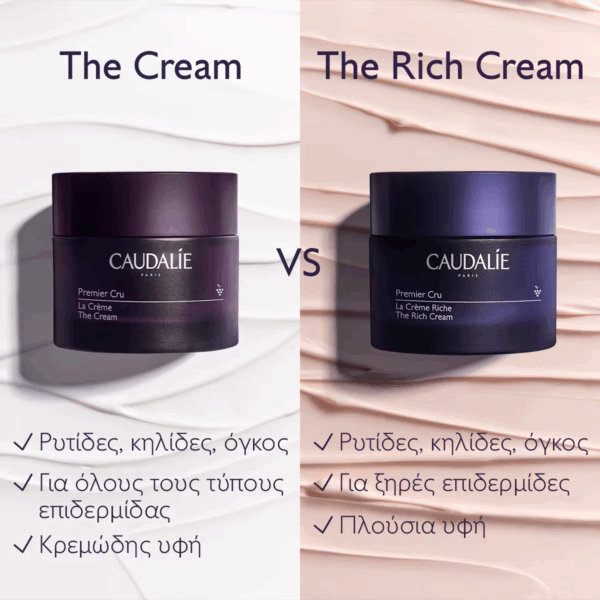 Caudalie Premier Cru La Creme Refill Rich Κρέμα Προσώπου για Ενυδάτωση, Αντιγήρανση & Σύσφιξη με Υαλουρονικό Οξύ & Ceramides 50ml - Image 3