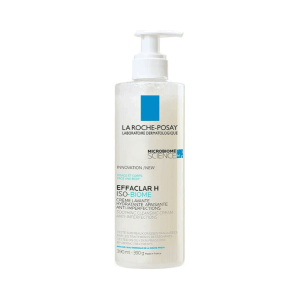 La Roche Posay Effaclar H Iso-Biome Κρέμα Καθαρισμού Προσώπου για Ακνεϊκές Επιδερμίδες 390ml
