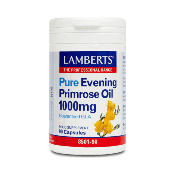 Lamberts Pure Evening Primrose Oil 1000mg Συμπλήρωμα για την Εμμηνόπαυση 90 κάψουλες