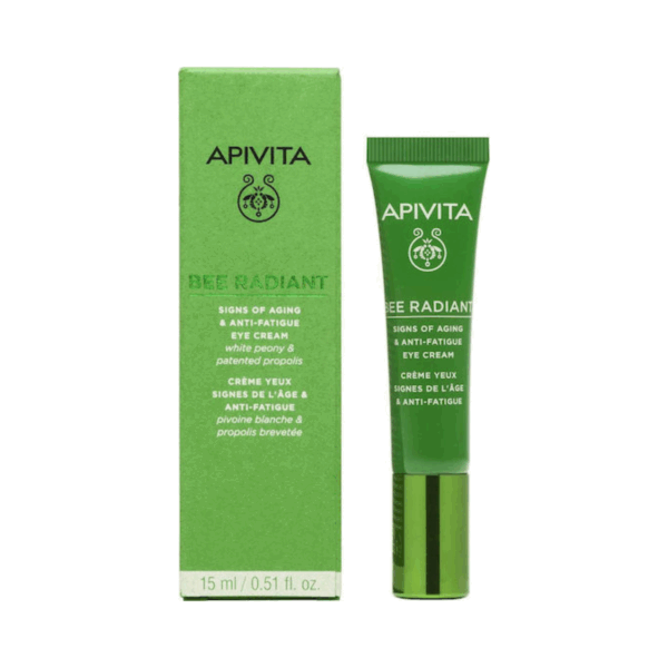 Apivita Bee Radiant White Peony & Patented Propolis Αντιγηραντική Κρέμα Ματιών κατά των Μαύρων Κύκλων με Υαλουρονικό Οξύ 15ml - Image 2