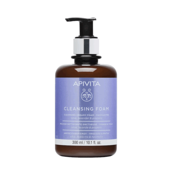Apivita Olive, Lavender & Propolis Αφρός Καθαρισμού Προσώπου & Ματιών 300ml