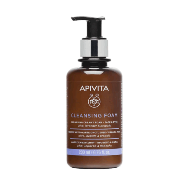Apivita Olive, Lavender & Propolis Olive, Lavender & Propolis Αφρός Καθαρισμού Προσώπου & Ματιών 200ml