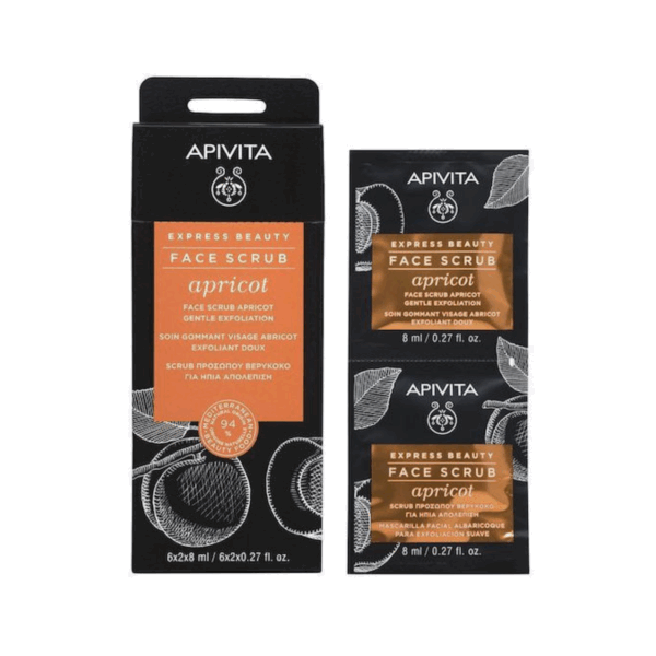 Apivita Express Beauty Apricot Scrub Προσώπου σε Gel για Kανονικές/Ξηρές Επιδερμίδες 16ml