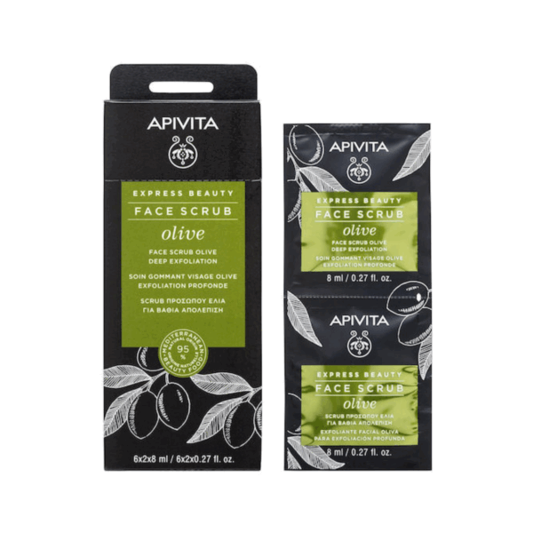 Apivita Express Beauty Olive Scrub Προσώπου 16ml
