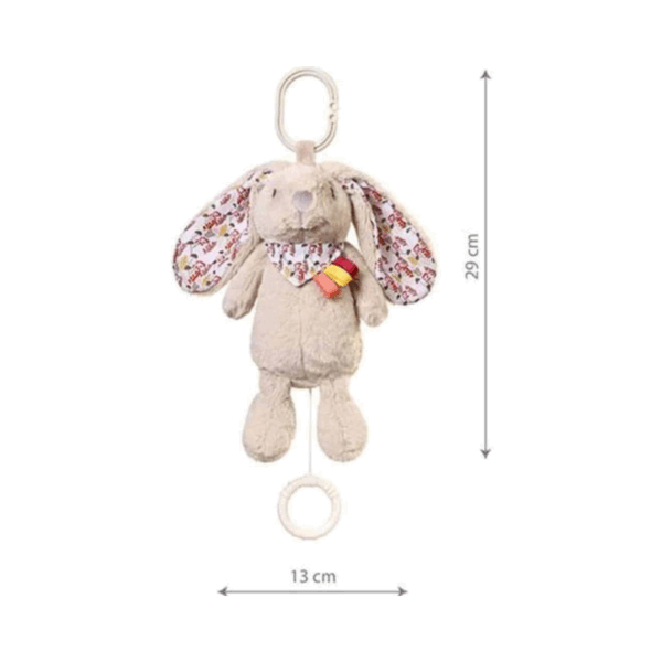 Babyono Κρεμαστό Παιχνίδι Αυτοκινήτου με Μουσική Rabbit Milly για Νεογέννητα